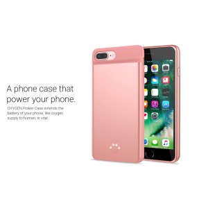 【革命性設計】OXYGEN 超薄充電手機保護殼 - 4.7" 玫瑰金色 (iPhone 5s - 8適用)